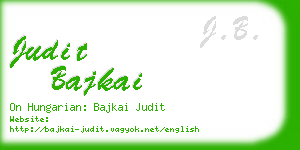 judit bajkai business card